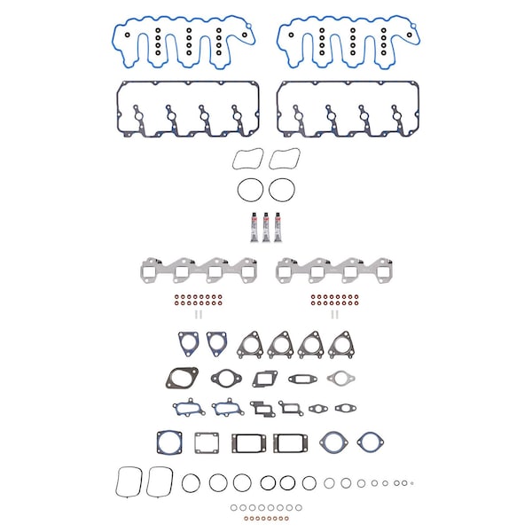 Fel-Pro 07-04 Gmc V8 400 (6.6L Ohv) Turbo Diesel H-Set W/O Gskt, Hsu262691 HSU262691 - main